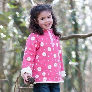 Frugi Mädchen Wendepullover Raspberry Bi