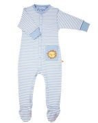 Frugi - Strampler Löwe mit Fuß blau, kbA