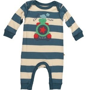 Frugi Strampler/Schlafanzug Zug Bio Baum