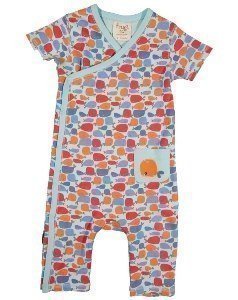 Frugi Strampler/Schlafanzug Wal Bio Baum