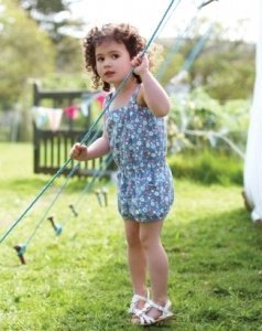 Frugi Strandanzug Cornflower Bio Baumwol