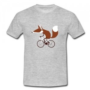 Fuchs auf Fahrrad T-Shirt