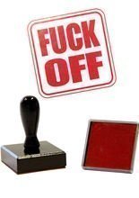 Fuck off Stempel