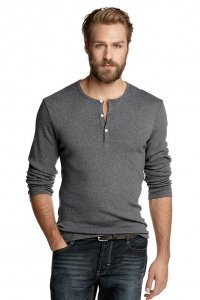 Full Needle Rib Henley