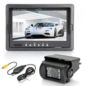 Funk Rückfahrkamera 18 IR LED Kamera + 7" TFT LCD Monitor KFZ Sender Empfänger 