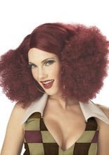 Funky Disco-Lady Perücke burgund
