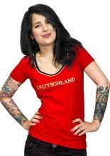 Fussball Damen Fanshirt Deutschland rot