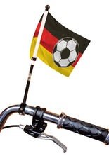 Fussball Fahrrad Fahne Schwarz-Rot-Gelb