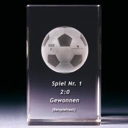 Fussball Pokal aus Glas