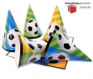 Fussballfieber: Partyhüte - 8 x Spass fü