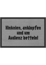 Fussmatte Audienz betteln