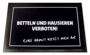 Fußmatte - Betteln und Hausieren