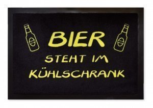 Fußmatte - Bier steht im Kühlschrank