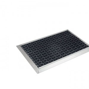 Fußmatte, Edelstahl mit Kautschuk