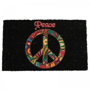 Fußmatte Flower Power Peace-Zeichen