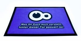 Fußmatte Hinter dieser Tür