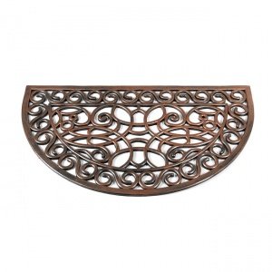 Fußmatte Inca halbrund bronzefarben 45x7