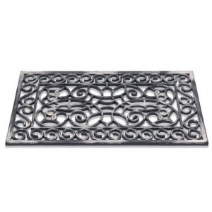 Fußmatte Inca rechteckig silberfarben 45