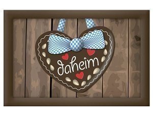 Fußmatte Lebkuchenherz - liebevoll mit H