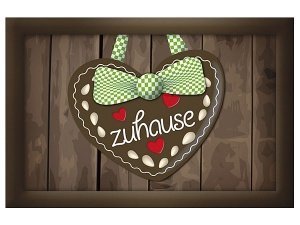 Fußmatte Lebkuchenherz - liebevoll mit H