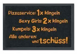 Fußmatte - Pizzaservice: 1x klingeln