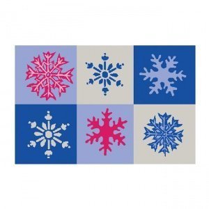 Fußmatte Schneeflocke, blau