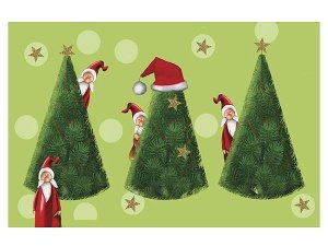 Fußmatte Weihnachtsmänner beim Verstecks