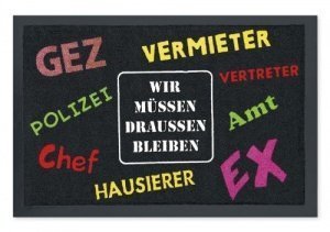 Fussmatte draußen bleiben