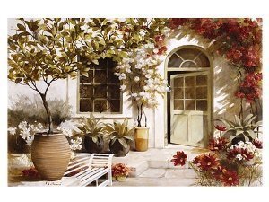 Fußmatte mediterraner Garten