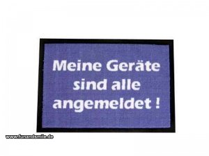 Fussmatte ´´ meine Geräte sind alle ange