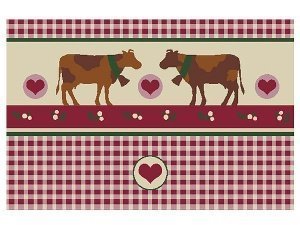 Fußmatte mit Kühen im Landhaus-Stil