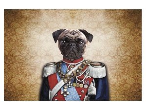 Fußmatte mit Mopsmotiv