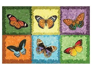 Fußmatte mit Schmetterlingen