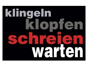 Fußmatte mit Spruch - Klingeln - Klopfen