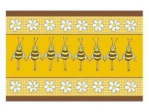 Fußmatte mit lustigem Bienenmotiv