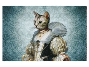 Fußmatte mit lustigem Katzenmotiv