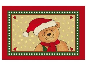 Fußmatte mit niedlichem Weihnachtsteddy