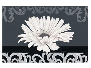 Fußmatte mit schmucker weißer Gerbera - 