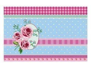 Fußmatte mit schönem Rosenmotiv