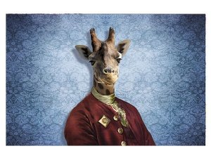 Fußmatte mit witzigem Giraffenmotiv