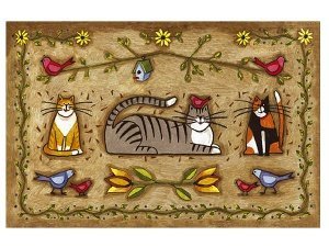 Fußmatte mit witzigem Katzenmotiv