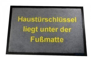 Fußmatte Haustürschlüssel