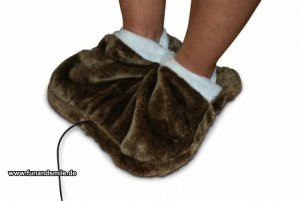 Fusswärmer USB braun gegen kalte Füße