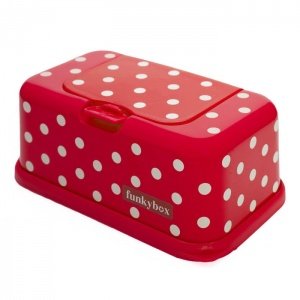 funkybox Feuchttuchbox Rot/Punkte