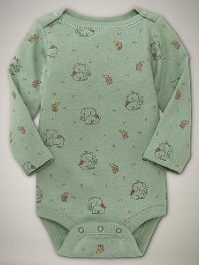 GAP Baby Body Langarm Zirkus Grün