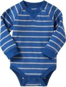 GAP Body Langarm Streifen Blau/Grau