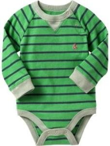 GAP Body Langarm Streifen Grün/blau
