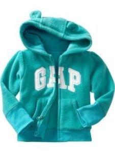 GAP Fleece Logo Jacke Bär Türkis