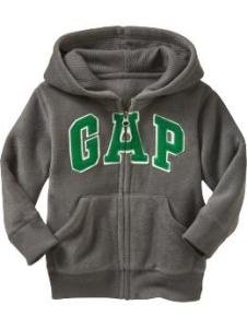 GAP Fleece Logo Jacke Grau/Grün