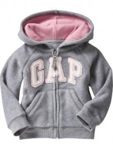 GAP Fleece Logo Jacke Grau
